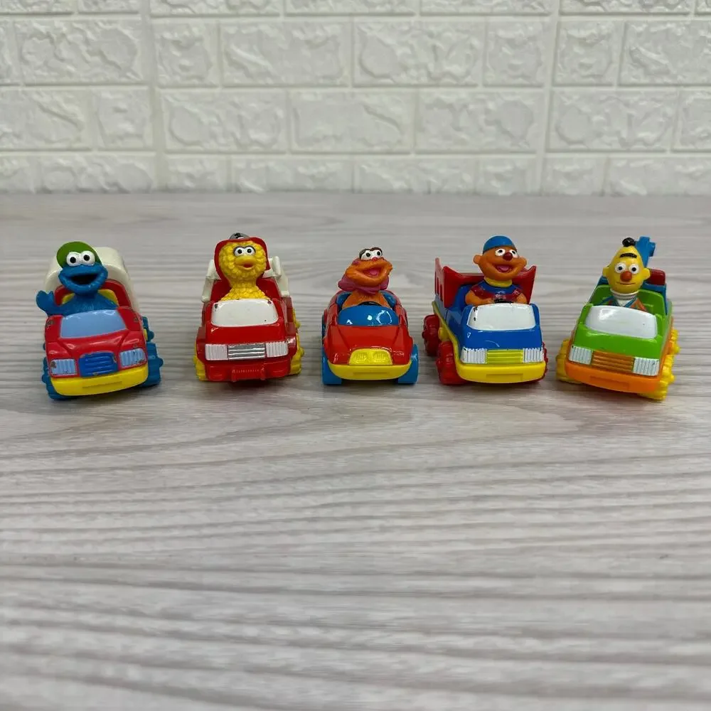 Tyco PreSchool Toys Set of 5 Sesame Street Characters Die Cast Cars Vintage 90s